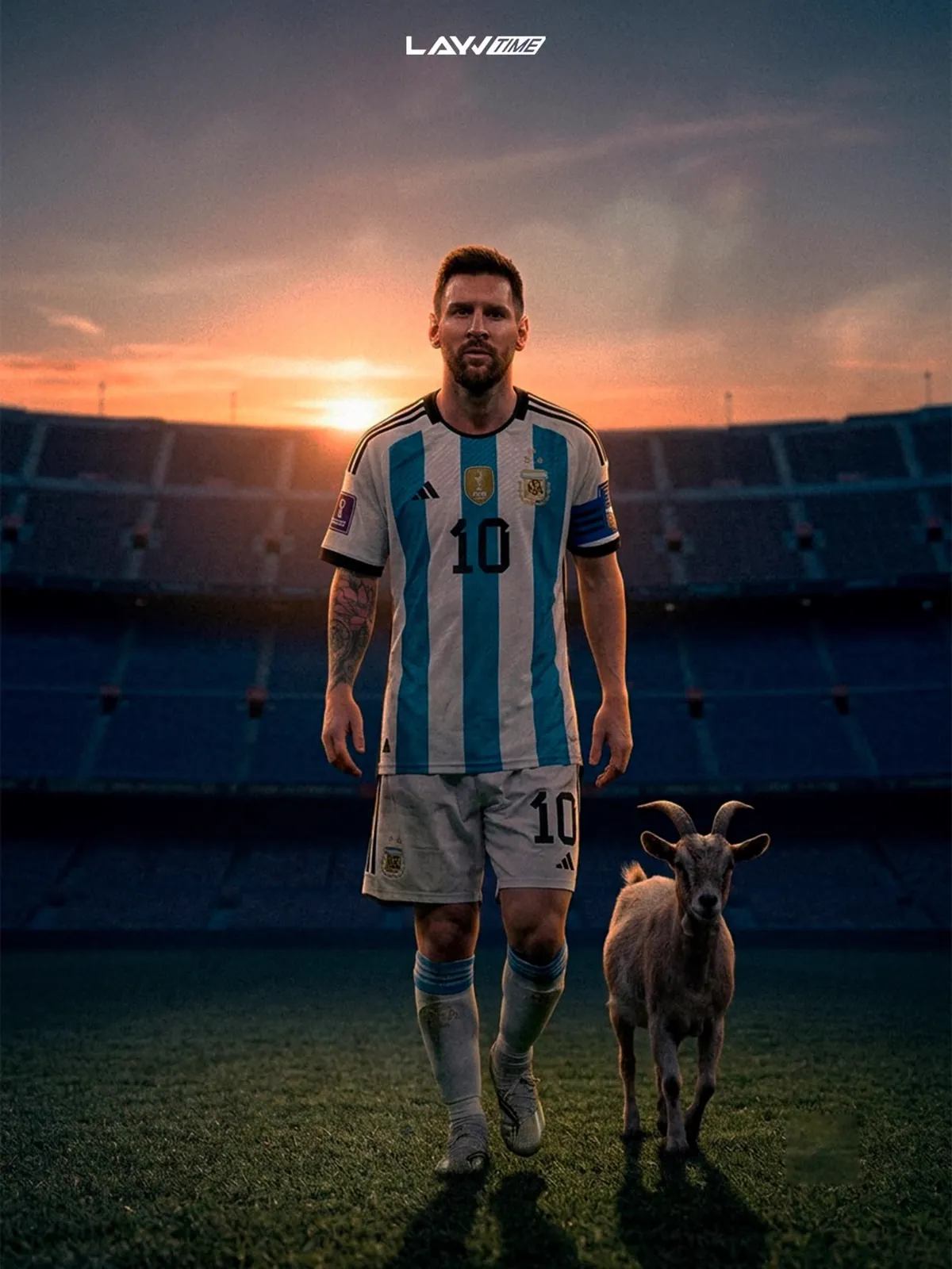 Arte de fútbol al atardecer, contenido viral para Layvtime