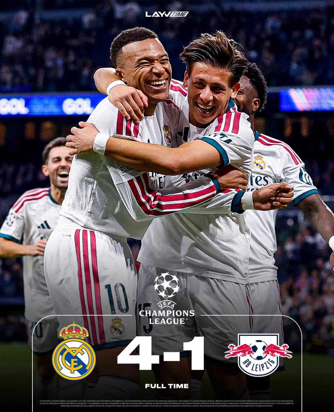 Full time de Champions League, contenido viral para Layvtime