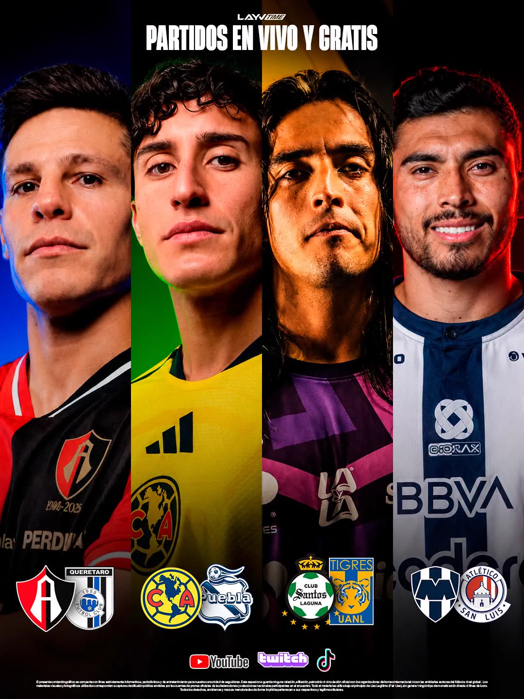 Partidos en vivo y gratis de la Liga MX, matchday para Layvtime