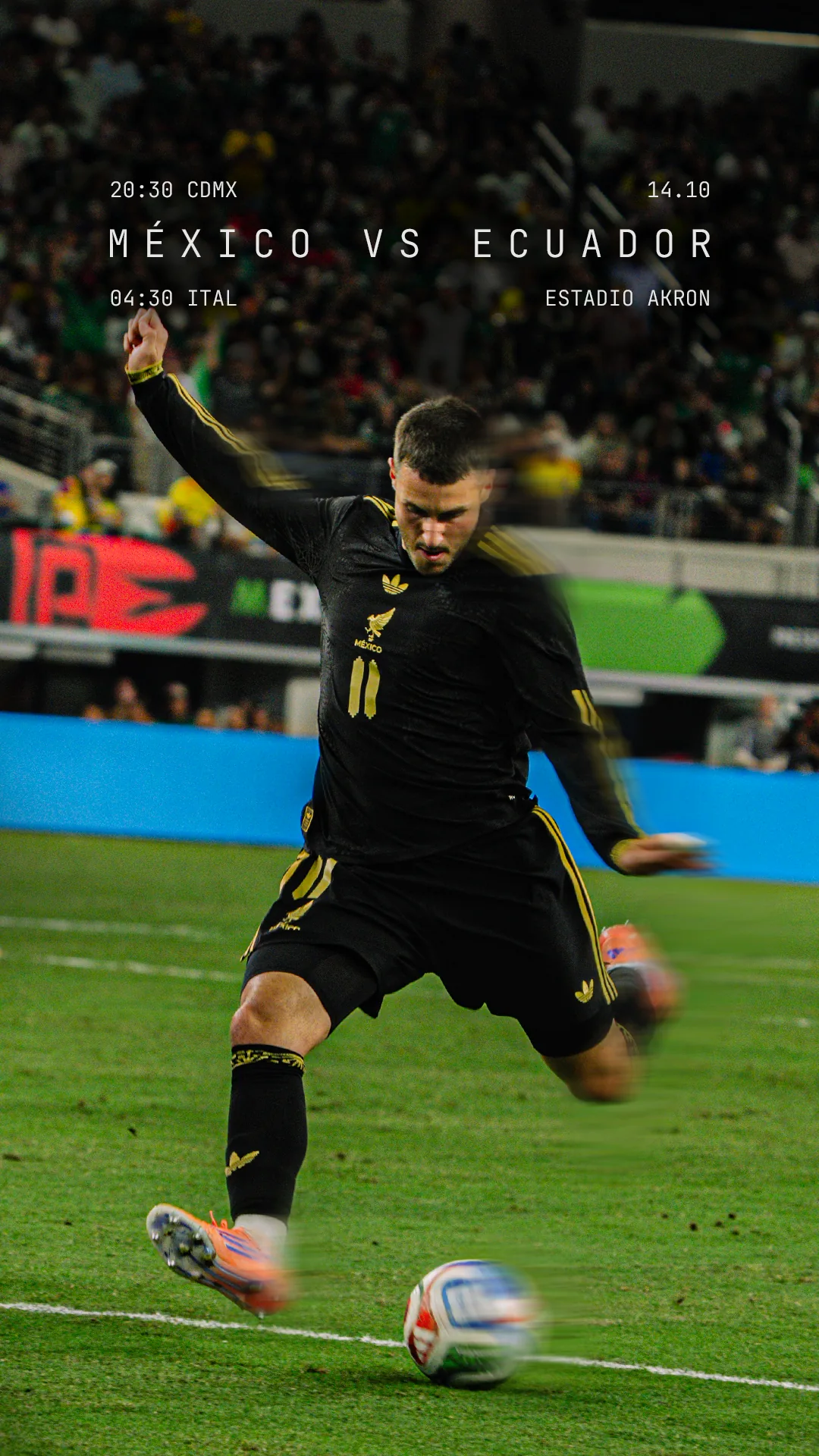 Matchday México vs Ecuador con Santiago Giménez, dirección de arte