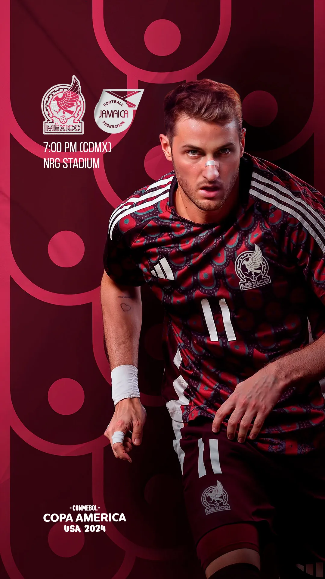 Pieza de la Copa América 2024 de la Selección Mexicana contra Jamaica con Santiago Giménez