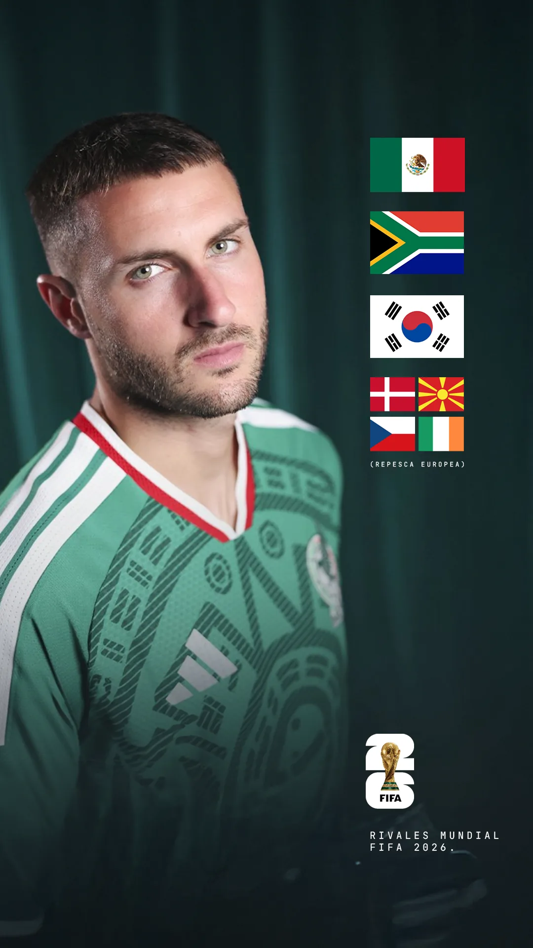 Rivales de México en el Mundial 2026 con Santiago Giménez, diseño de comunicación